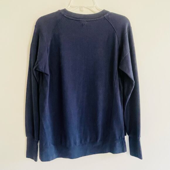 Sweaty Betty Size XXS After Class Longline Sweatshirt Long Sleeve Navy Blue - Picture 5 of 13